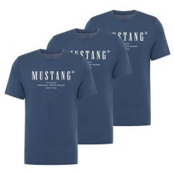 3PAK Męski T-Shirt Mustang Style Alex Dark Denim 1017329 5242. T-shirty Mustang, m, bez wzorów, z denimu, bez kołnierzyka, bez ramiączek. W wyprzedaży za 119.99 zł.