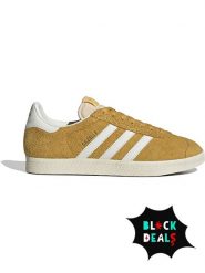 Adidas Skórzane sneakersy "Gazelle" w kolorze żółto-białym rozmiar: 46. Białe buty sportowe casual Adidas, bez wzorów, z materiału, bez zapięcia. Za 241.56 zł.