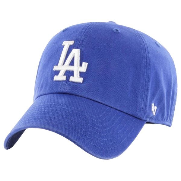Czapka z daszkiem dla dorosłych 47 Brand MLB Los Angeles Dodgers 47 Clean Up Cap. Niebieskie czapki z daszkiem 47 Brand, bez wzorów, z bawełny. Za 175.50 zł.