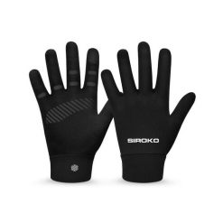 Ęce rękawiczki kolarskie na przejściowe pory roku Kolarstwo Siroko K-Core Bar. Czarne rękawiczki SIROKO, na jesień, bez wzorów, z tkaniny. Za 71.00 zł.