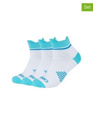 Camano Skarpety sportowe (3 pary) w kolorze biało-turkusowym rozmiar: 35-38. Białe skarpetki sportowe camano, bez wzorów, z materiału. Za 65.23 zł.