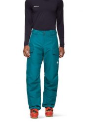 Mammut Spodnie narciarskie "Fall Line HS" w kolorze turkusowym rozmiar: 50. Niebieskie spodnie narciarskie i snowboardowe Mammut, s, bez wzorów, narciarskie. Za 754.95 zł.