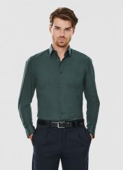 PAKO LORENTE – Zielona koszula męska długi rękaw. Zielone koszule Pako Lorente, m, bez wzorów, z bawełny, bez kołnierzyka, bez ramiączek. Za 149.99 zł.