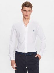 Polo Ralph Lauren Koszula 710742468002 Biały Regular Fit. Białe koszule Polo Ralph Lauren, m, bez wzorów, z bawełny, bez kołnierzyka, bez ramiączek. Za 649.99 zł.