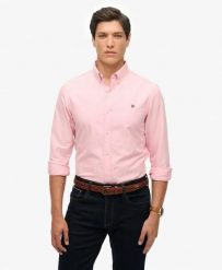 Superdry Klasyczna koszula Oxford z długim rękawem z bawełny organicznej. Czerwone koszule Superdry, xl, bez wzorów, z bawełny, bez kołnierzyka, bez ramiączek. Za 280.80 zł.