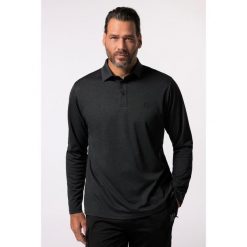 Męska Koszulka polo z długim rękawem trekkingowa QuickDry do 7 XL. Czarne koszulki polo sportowe JAY-PI, m, bez wzorów, z materiału, bez kołnierzyka, bez ramiączek. Za 244.99 zł.