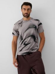 4F T-shirt regular z nadrukiem męski - czarny XXL. Czarne t-shirty 4F, bez wzorów, z bawełny, bez ramiączek. Za 89.99 zł.