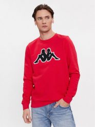 Kappa Bluza Airvit 3032BZ0 Czerwony Regular Fit. Czerwone bluzy Kappa, m, bez wzorów, z bawełny, bez kaptura. Za 279.99 zł.