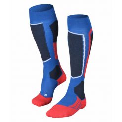 Podkolanówki Falke SK2. Niebieskie skarpety Falke, bez wzorów. Za 188.00 zł.
