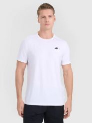 4F Koszulka sportowa w kolorze białym rozmiar: XL. Białe t-shirty sportowe 4F, bez wzorów, z materiału, bez ramiączek, outdoorowe. Za 41.49 zł.