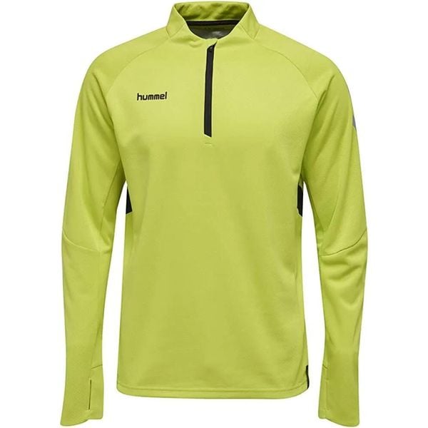 Męska bluza Hummel Tech Move Half Zip Limonkowo-zielona. Zielone bluzy Hummel, m, bez wzorów, bez kaptura. Za 231.99 zł.
