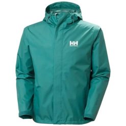 Kurtka wodoodporna z kapturem Helly Hansen Seven J. Zielone kurtki Helly Hansen, na lato, s, bez wzorów, z materiału, z kapturem. Za 488.50 zł.