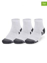 Under Armour Skarpety (3 pary) "Performance" w kolorze czarno-białym rozmiar: L. Białe skarpety Under Armour, bez wzorów. Za 52.67 zł.