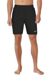 Szorty kąpielowe męskie Nike Essential 7" Volley. Czarne krótkie spodenki sportowe Nike, m, bez wzorów, z materiału. Za 137.99 zł.