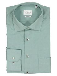 Eterna Koszula Modern fit - w kolorze zielonym rozmiar: 39. Zielone koszule Eterna, bez wzorów, bez kołnierzyka, bez ramiączek. Za 111.59 zł.