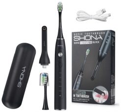 Szczoteczka soniczna Shona Sonic Vision Pro + kamera Wi-Fi czarny. Czarne szczoteczki elektryczne Shona Med. Za 199.00 zł.