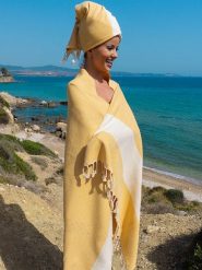 Diamant Chusta hammam w kolorze żółtym - 90 x 45 cm rozmiar: onesize. Żółte szaliki Diamant, bez wzorów, z bawełny. Za 26.99 zł.