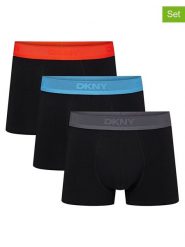 DKNY Bokserki (3 pary) w kolorze czarnym rozmiar: L. Czarne bokserki DKNY, l, bez wzorów. Za 81.95 zł.