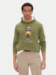 Polo Ralph Lauren Bluza 710973147001 Khaki Regular Fit. Brązowe bluzy Polo Ralph Lauren, m, bez wzorów, z bawełny, bez kaptura. Za 729.99 zł.