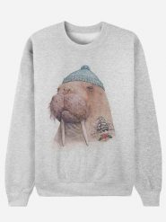 WOOOP Bluza "Tattooed Walrus" w kolorze szarym rozmiar: XS. Szare bluzy Wooop, xs, bez wzorów, z bawełny, bez kaptura. Za 108.95 zł.