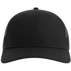 Czapka Z Daszkiem Dla Dorosłych Unisex Bryce 5 Panel Trucker Cap. Czarne czapki z daszkiem ATLANTIS, bez wzorów, z materiału. Za 69.99 zł.