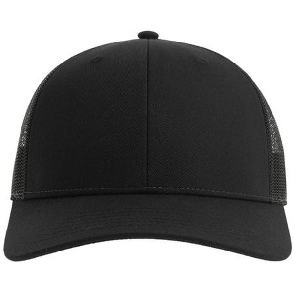 Czapka Z Daszkiem Dla Dorosłych Unisex Bryce 5 Panel Trucker Cap. Czarne czapki z daszkiem ATLANTIS, bez wzorów, z materiału. Za 81.99 zł.