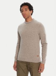Barbour Sweter Patch Crew MKN0584ST51 Beżowy Regular Fit. Brązowe swetry rozpinane Barbour, m, bez wzorów, z wełny, bez kołnierzyka, bez ramiączek. Za 539.99 zł.