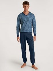 Calida Piżama w kolorze granatowym rozmiar: S. Niebieskie piżamy Calida, s, bez wzorów, z bawełny, bez ramiączek. Za 152.62 zł.