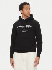 Tommy Hilfiger Bluza Script Logo MW0MW33631 Czarny Regular Fit. Czarne bluzy Tommy Hilfiger, m, bez wzorów, z syntetyku, bez kaptura. Za 409.99 zł.