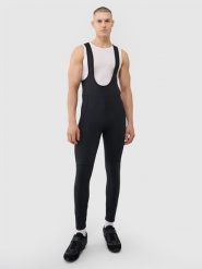 4F Legginsy rowerowe z żelowo-piankową wkładką i szelkami męskie - czarne S. Czarne legginsy długie sportowe 4F, l, bez wzorów, z dzianiny, z podwyższonym stanem, rowerowe. Za 299.99 zł.