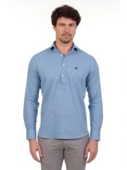 The Time of Bocha Koszula - Regular fit - w kolorze błękitnym rozmiar: M. Niebieskie koszule The Time of Bocha, m, bez wzorów, bez kołnierzyka, bez ramiączek. Za 173.99 zł.