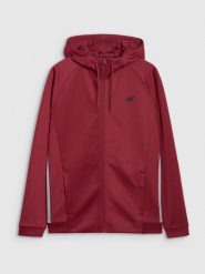 4F Bluza treningowa regular szybkoschnąca męska - czerwona L. Czerwone bluzy 4F, l, bez wzorów, bez kaptura. Za 199.99 zł.