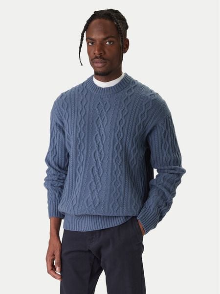 BOSS Sweter Kableto 50548689 Granatowy Regular Fit. Niebieskie swetry rozpinane Boss, m, bez wzorów, z wełny, bez kołnierzyka, bez ramiączek. Za 489.99 zł.