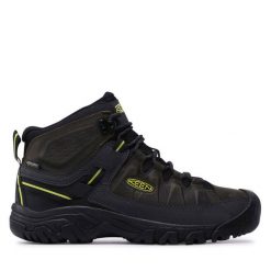 Trekkingi Keen. Brązowe botki sznurowane Keen, bez wzorów, bez obcasa, bez zapięcia. Za 469.99 zł.
