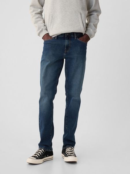 GAP Dżinsy - Slim fit - w kolorze granatowym rozmiar: W32/L32. Niebieskie jeansy GAP, l. Za 96.83 zł.