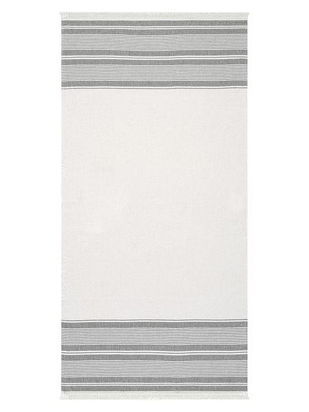 Egeria Chusta hammam "Pestemal" w kolorze biało-ciemnoszarym rozmiar: 80x180 cm. Białe szaliki Egeria, bez wzorów, z bawełny. Za 37.21 zł.