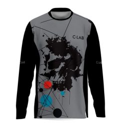 Koszulka MTB Enduro z długim rękawem Skeletor. Czarne bluzy C-LAB, bez wzorów, z tkaniny, bez kaptura. Za 329.17 zł.