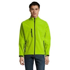 Kurtka Męska Relax Soft Shell. Zielone kurtki SOL'S, m, bez wzorów, bez kaptura. Za 218.99 zł.