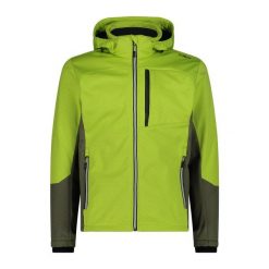 Kurtka z kapturem softshell Ripstop CMP. Zielone kurtki CMP, bez wzorów, z softshellu, z kapturem. Za 435.50 zł.