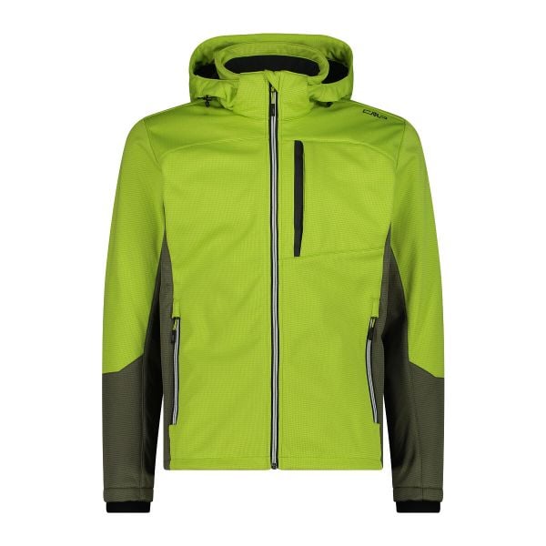Kurtka z kapturem softshell Ripstop CMP. Zielone kurtki CMP, bez wzorów, z softshellu, z kapturem. Za 435.50 zł.