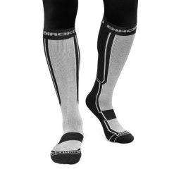Skarpety snowboardowe z wełny Sporty zimowe Siroko SRX FEND B&W. Czarne skarpety SIROKO, bez wzorów, z materiału. Za 130.00 zł.