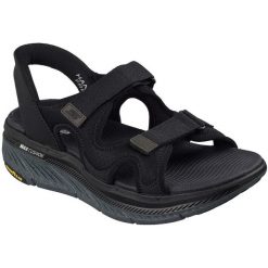 Sandały męskie Skechers Max Cushioning Premier 2.0 Sa. Czarne sandały Skechers, z materiału, bez zapięcia. Za 690.00 zł.