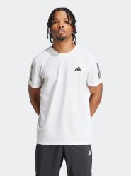 Adidas Koszulka techniczna Own the Run IK7436 Biały Regular Fit. Białe t-shirty sportowe Adidas, bez wzorów, z syntetyku, bez ramiączek, do biegania. Za 99.99 zł.