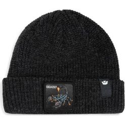 Czapka Beanie Goorin Bros The Deadly Black. Czarne czapki zimowe Goorin Bros, bez wzorów. Za 181.89 zł.