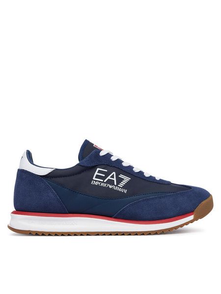 EA7 Emporio Armani Sneakersy 7X000655 AF23106 MZ696 Granatowy. Niebieskie buty sportowe casual EA7 Emporio Armani, bez wzorów, z materiału, bez zapięcia. Za 503.99 zł.