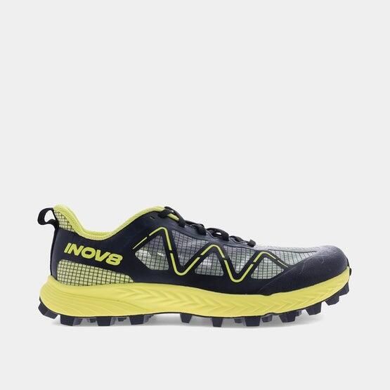 Buty trailowe męskie Inov-8 MudTalon Speed Precision. Czarne buty do biegania Inov-8, bez wzorów, z gumy, bez zapięcia, do biegania. Za 356.99 zł.