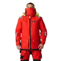 Kurtka z kapturem Helly Hansen Aegir Ocean 2.0. Czerwone kurtki Helly Hansen, bez wzorów, z kapturem. W wyprzedaży za 5,548.00 zł.
