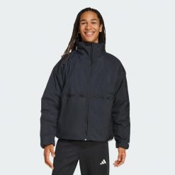 Kurtka City Tech Climawarm PrimaLoft®. Czarne kurtki Adidas, bez wzorów, bez kaptura. Za 599.00 zł.