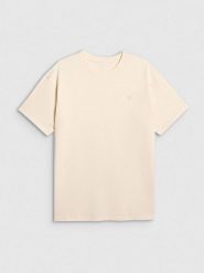 4F Koszulka w kolorze kremowym rozmiar: L. Brązowe bezrękawniki 4F, l, bez wzorów, z bawełny, bez kołnierzyka, bez ramiączek. Za 69.75 zł.