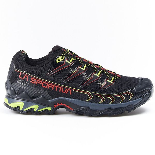 Buty La Sportiva Ultra Raptor II Trail Running czarne. Czarne buty do biegania La Sportiva, bez wzorów, bez zapięcia, trekkingowe. W wyprzedaży za 654.80 zł.